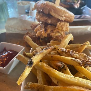Scratch Kitchen and Taproom - Chicken sandwich with fries. - American Near Me - Cary, North Carolina Scratch Kitchen and Taproom - Chicken sandwich with fries. - American Near Me - Cary, North Carolina