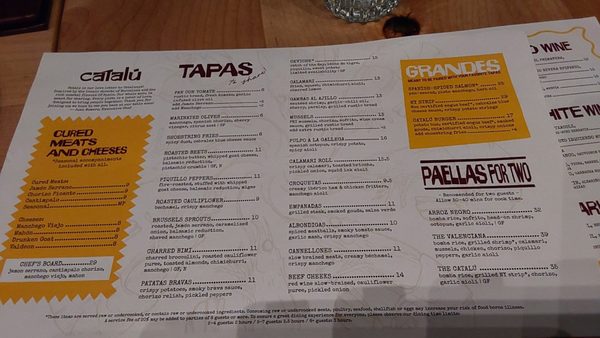 Menu photo 5 Catalú Charlotte, NC