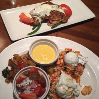 Winewood - Ruby Trout and Lobster & Crab Benedict. - New American Near Me - Grapevine, Texas Winewood - Ruby Trout and Lobster & Crab Benedict. - New American Near Me - Grapevine, Texas