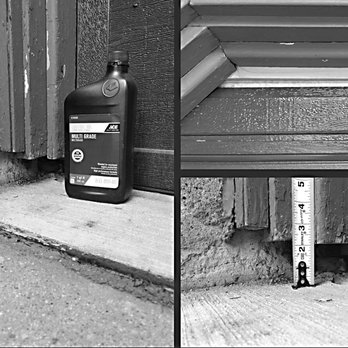 The Concrete Doctors - Trim illustrates original garage floor height vs our too-low newly poured floor - and the gap created on top with standard height doors. - Masonry/Concrete Near Me - Elmhurst, Illinois