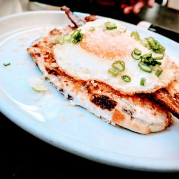 Fairfax - Carbonara Flatbread ($14) - hearty and filling, dispite of its size. - Breakfast & Brunch Near Me - New York, New York