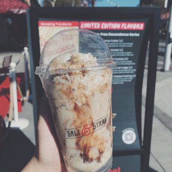 Salt & Straw - Dairy free monthly flavors: peanut butter brittle caramel swirl and toasted oat milk and cookies - Ice Cream & Frozen Yogurt Near Me - West Hollywood, California