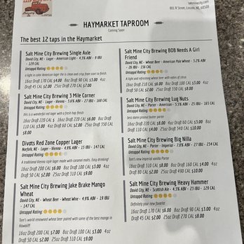 Salt Mine City Brewery - Bear menu 1 - Breweries Near Me - Lincoln, Nebraska