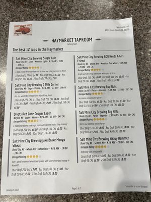 Menu photo 7 Salt Mine City Brewery Lincoln, NE