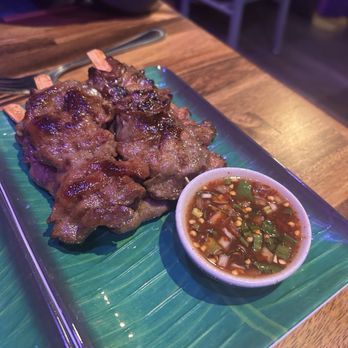 Laughing Monk Cafe - Allston - The pork sate - Thai Near Me - Boston, Massachusetts