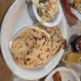 Pupusas cheese and chicharrón Pupusas cheese and chicharrón