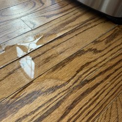 Water that came out of the hole they covered with tape