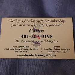 Rios Barber Shop - Store info
