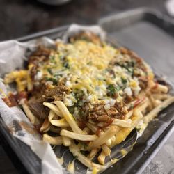 Burros & Fries - BBQ Pulled Pork fries!