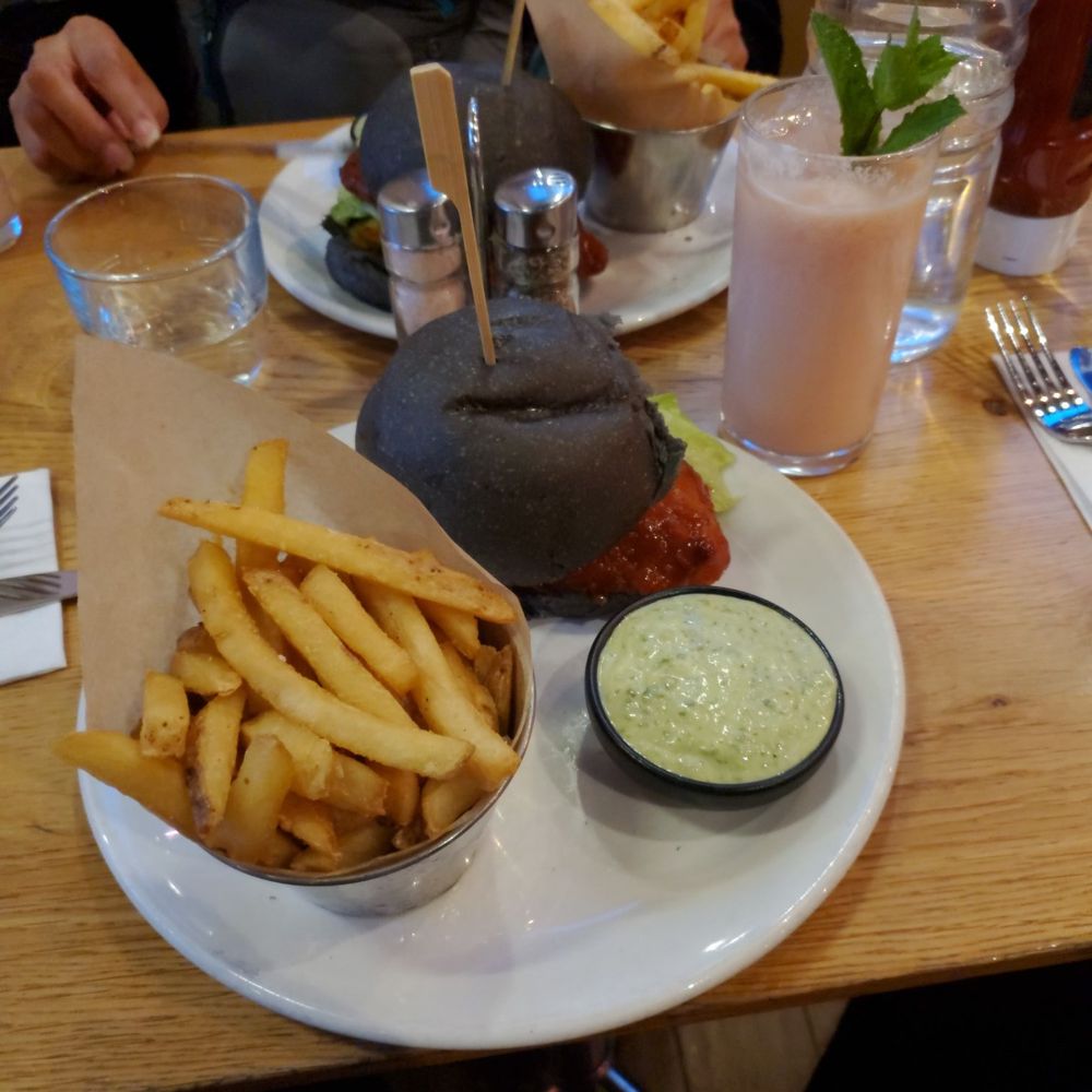 Mildreds - BBQ Burgers w/ Pina Colada - Salad Near Me - London, XGL Mildreds - BBQ Burgers w/ Pina Colada - Salad Near Me - London, XGL