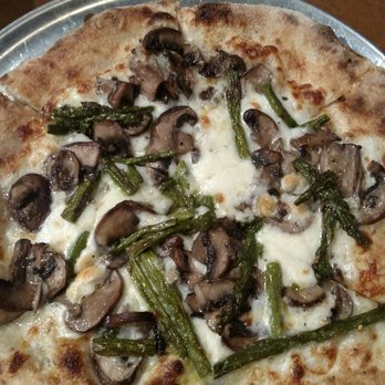 Custom Pie and Bar - A personal mushroom and asparagus pizza pie - Pizza Near Me - Moorpark, California Custom Pie and Bar - A personal mushroom and asparagus pizza pie - Pizza Near Me - Moorpark, California