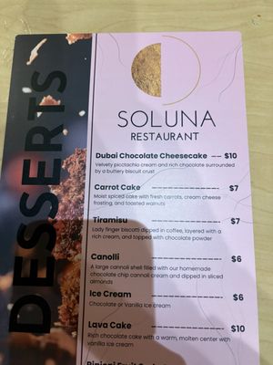Menu photo 3 Soluna Clinton Township, MI