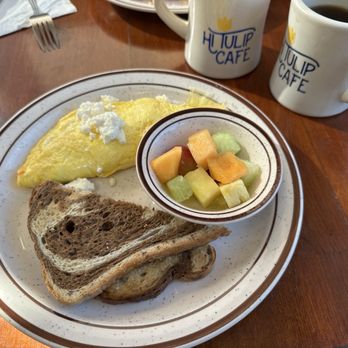 Hi Tulip Cafe - Feta Omelette with Rye toast - American Near Me - Flagler Beach, Florida Hi Tulip Cafe - Feta Omelette with Rye toast - American Near Me - Flagler Beach, Florida