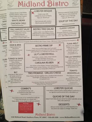 Menu photo 5 Midland Bistro Southern Pines, NC