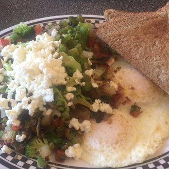 Fleetwood Diner - Meaty hippie hash, eggs over medium, wheat toast - Diners Near Me - Lansing, Michigan Fleetwood Diner - Meaty hippie hash, eggs over medium, wheat toast - Diners Near Me - Lansing, Michigan