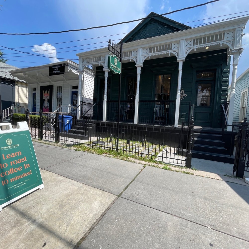 Current Crop Roasting Shop - a sign on the sidewalk - Coffee Roasteries Near Me - New Orleans, Louisiana Current Crop Roasting Shop - a sign on the sidewalk - Coffee Roasteries Near Me - New Orleans, Louisiana