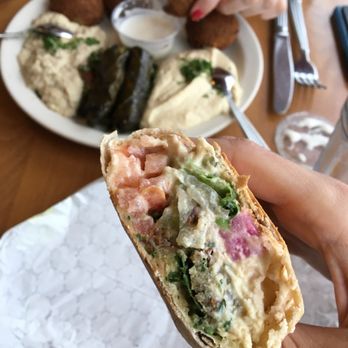 Aladdin's Eatery -  Hudson - Hummus falafel rolled - Mediterranean Near Me - Hudson, Ohio