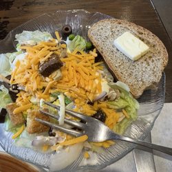 Woodbine Inn - Salad from salad bar and whole wheat bread