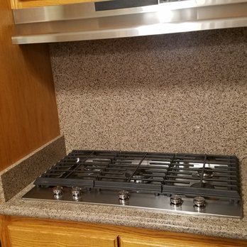 Master Granite and Marble - The full backsplash was Reyna's suggestion.  My wife and I love it! - Building Supplies Near Me - Anaheim, California