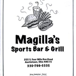 Magilla's Sports Bar & Grill - Menu page 1