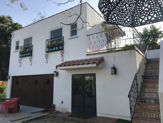 Second Story ADU Over a New 3 Cars Garage - we designed, permitted and built a new 2 stories Spanish Style structure consisting of 3 cars garage and a 600 sq.ft of an ADU on top. Second Story ADU Over a New 3 Cars Garage - we designed, permitted and built a new 2 stories Spanish Style structure consisting of 3 cars garage and a 600 sq.ft of an ADU on top.