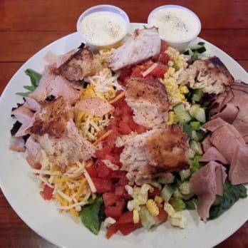 Hooters - $8.99 - Cobb Salad - 5 Stars - This salad was outrageously packed with stuff! It is it the KING of COBBS! - Chicken Wings Near Me - Columbia, South Carolina Hooters - $8.99 - Cobb Salad - 5 Stars - This salad was outrageously packed with stuff! It is it the KING of COBBS! - Chicken Wings Near Me - Columbia, South Carolina