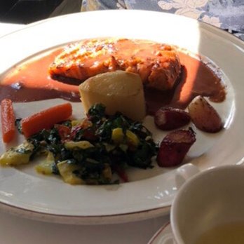 La Foret - Grilled Salmon in chambord and port wine sauce. - French Near Me - San Jose, California