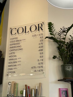 Menu photo 3 Color Coffee Roasters Eagle, CO