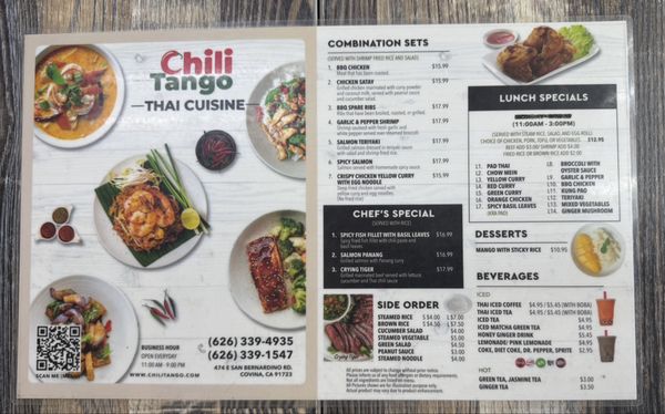 Menu photo 2 Chili Tango Thai Cuisine Covina, CA