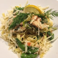 Ristorante CAVALLI Bar - Salmon and spinach and dill pasta