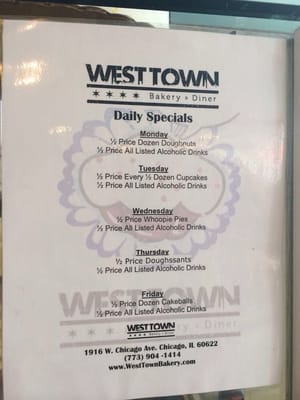 Menu photo 8 West Town Bakery & Diner Chicago, IL