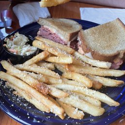 Reuben sandwich and garlic parm fries Reuben sandwich and garlic parm fries