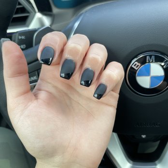 Gel Polish Nails & Spa - Dip manicure with matte detail - Nail Salons Near Me - Mesa, Arizona Gel Polish Nails & Spa - Dip manicure with matte detail - Nail Salons Near Me - Mesa, Arizona