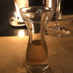 Nane della Giulia - Housemade grappa with a touch of honey -- it burned going down but was surprisingly tasty!