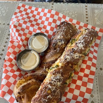Panezanellie Breadstick Shoppe - Sausage Ricotta & Jalapeno Popper (ranch sauce is delicious too) - Pizza Near Me - Sublimity, Oregon Panezanellie Breadstick Shoppe - Sausage Ricotta & Jalapeno Popper (ranch sauce is delicious too) - Pizza Near Me - Sublimity, Oregon