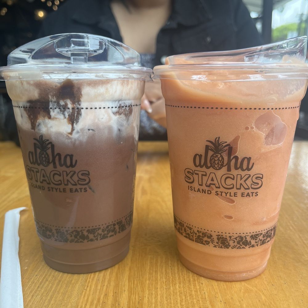 Stacks Pancake House - Iced Mocha and guava smoothie - Breakfast & Brunch Near Me - Dana Point, California Stacks Pancake House - Iced Mocha and guava smoothie - Breakfast & Brunch Near Me - Dana Point, California