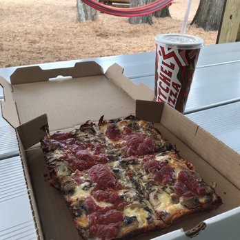 SquareHouse Pizza - Square pizza with mushrooms - Pizza Near Me - Gainesville, Florida SquareHouse Pizza - Square pizza with mushrooms - Pizza Near Me - Gainesville, Florida