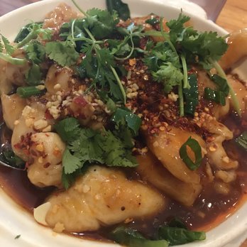 Spices 3 - 45 Spicy Fish Fillet Bowl with flaming red oil ($10.95) - Szechuan Near Me - Oakland, California Spices 3 - 45 Spicy Fish Fillet Bowl with flaming red oil ($10.95) - Szechuan Near Me - Oakland, California
