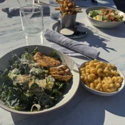 Tillo's Kitchen & Patio - Caesar salad and mac n cheese so yummy