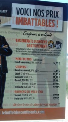 Menu photo 4 Buffet des Continents St-Jerome, QC