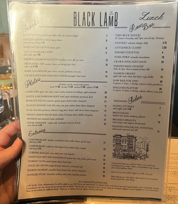 Menu photo 2 Black Lamb Boston, MA
