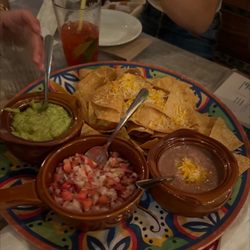 Cactus - Trio guacamole pico de gallo and refried beans yummy