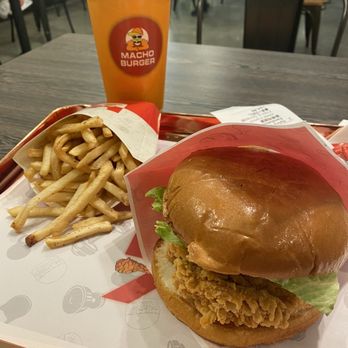 Macho Burger - 01. Macho Crispy Chicken Sandwich Combo - Burgers Near Me - Sunnyvale, California