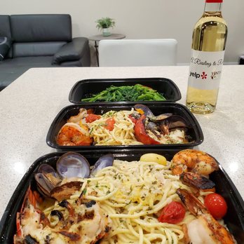 Terra - Seafood spaghettini  and a side of rapini - Canadian (New) Near Me - Thornhill, Ontario