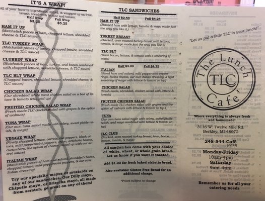 Menu photo 8 The Lunch Cafe Berkley, MI Menu photo 8 The Lunch Cafe Berkley, MI