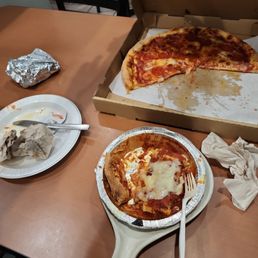 Large Pizza and Lasagna!