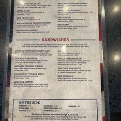 American Legion Post 92 - Menu