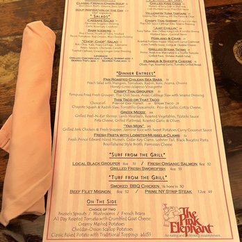 The Pink Elephant - Menu - American Near Me - Boca Grande, Florida