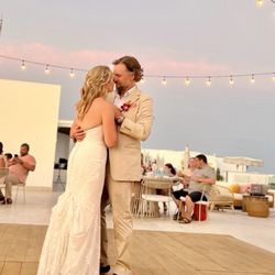 Vivid Occasions - First dance, custom dance floor and tables at reception