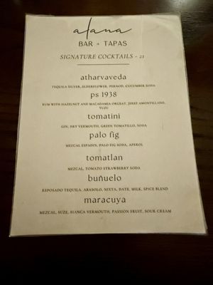Menu photo 2 Alana Bar & Tapas Palm Springs, CA Menu photo 2 Alana Bar & Tapas Palm Springs, CA
